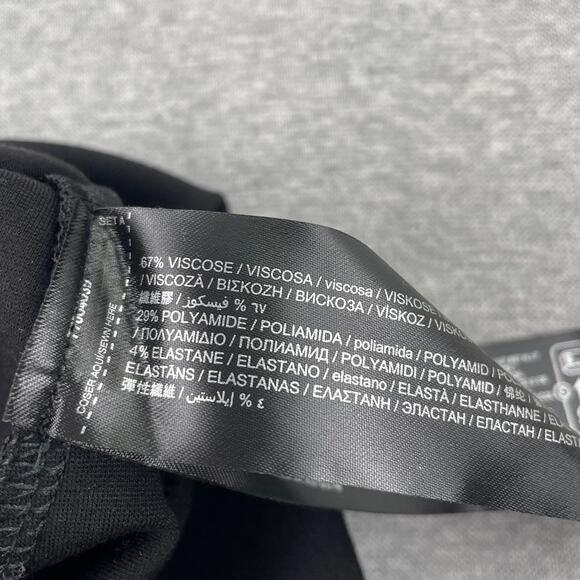 MANGO Pleated Mini Skirt Black Womens XL Minimalist Pull-On Emo Grunge Swingy - Picture 7 of 8